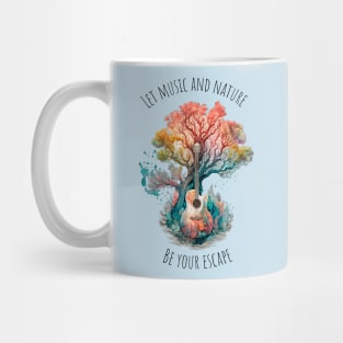 Acoustic Guitar Tree of Life |Gift for Guitar Player | Nature Guitarist | Motivational quotes Mug